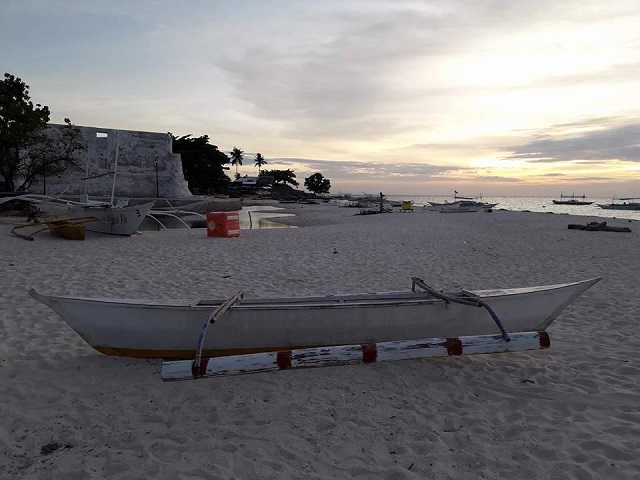 Pam Boat on the beach of Pamilacan