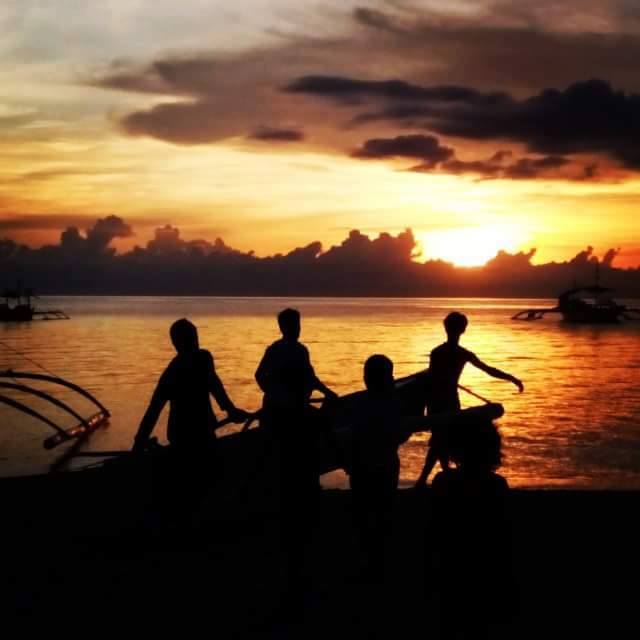 Wonderful sunset in Pamilacan Island
